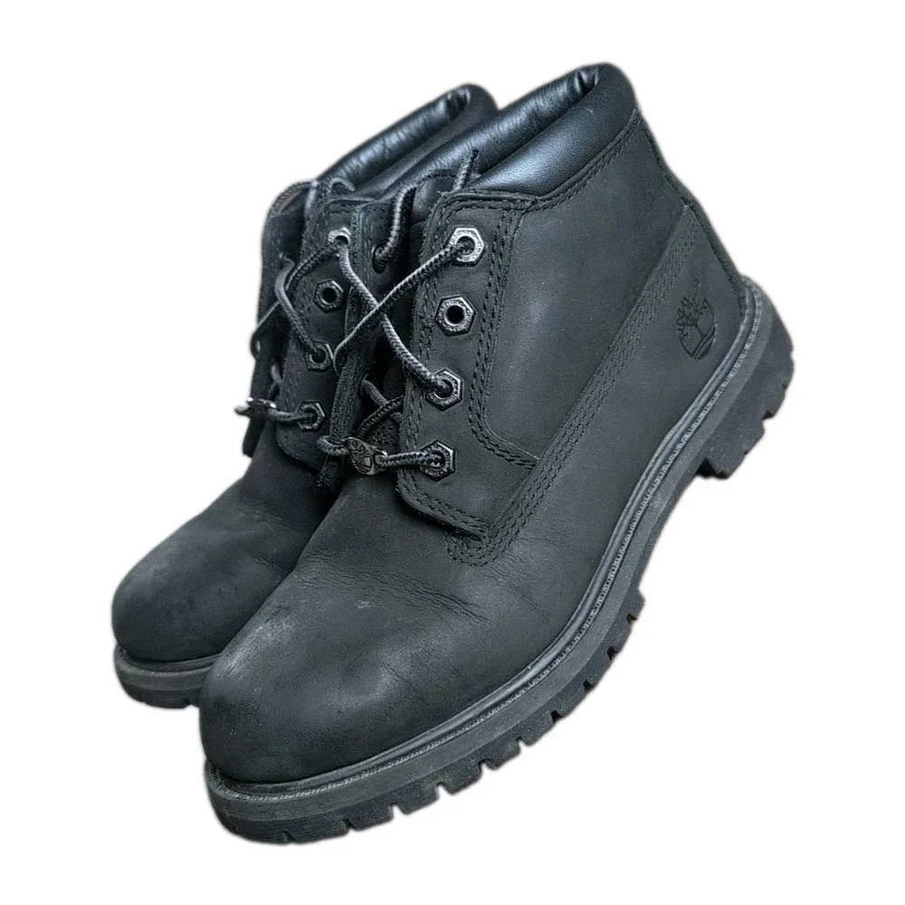 Timberland 6-Inch Premium Waterproof Boots Black Nubuck Women's Size 6M